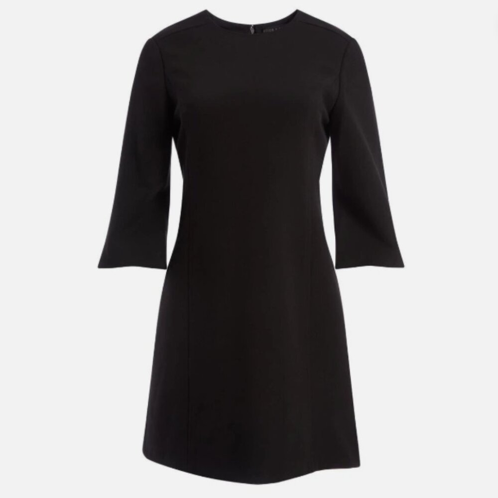 Alice + Olivia Dress Womens 6 Black Fitted Midi Classics